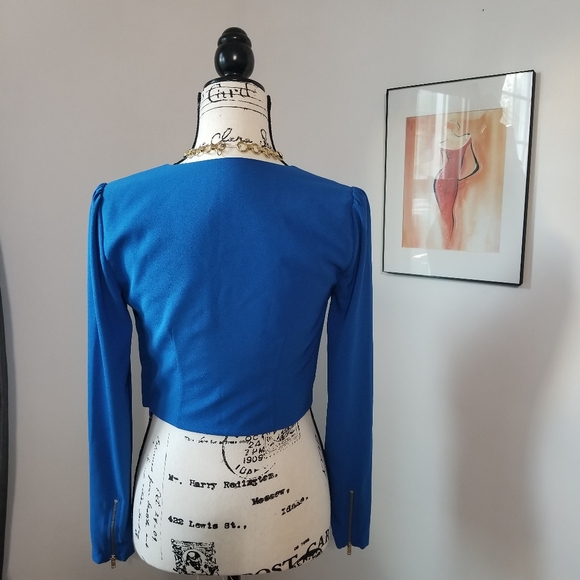 LONG Blue SLEEVES BLOUSE.. - Picture 2 of 16